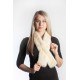 White mink fur scarf